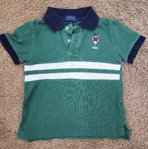 Polo by Ralph Lauren Kids Green Shirt with Navy Accents Toddler Boys 3t